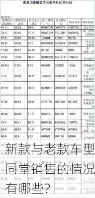 新款与老款车型同堂销售的情况有哪些？