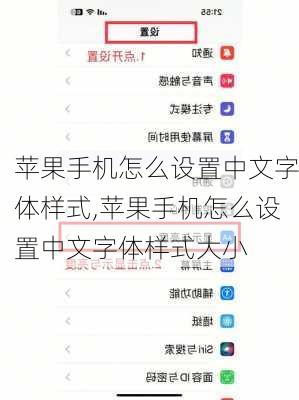 苹果手机怎么设置中文字体样式,苹果手机怎么设置中文字体样式大小