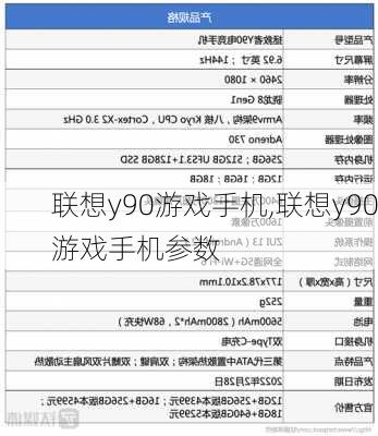 联想y90游戏手机,联想y90游戏手机参数