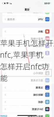 苹果手机怎样开启nfc,苹果手机怎样开启nfc功能