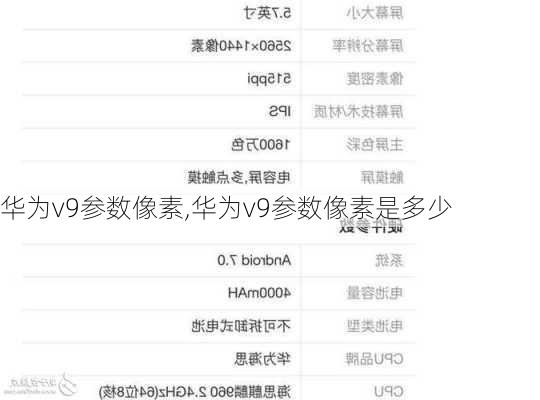 华为v9参数像素,华为v9参数像素是多少