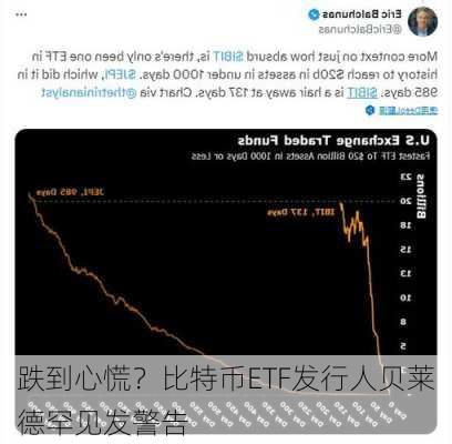 跌到心慌？比特币ETF发行人贝莱德罕见发警告