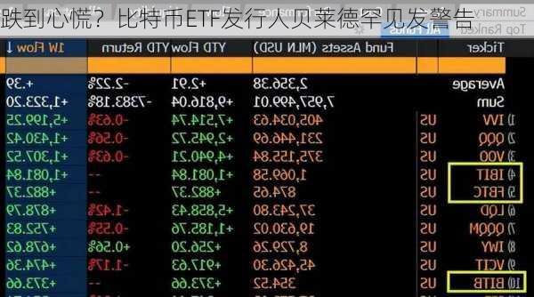 跌到心慌？比特币ETF发行人贝莱德罕见发警告