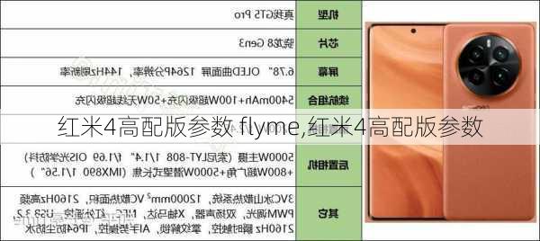 红米4高配版参数 flyme,红米4高配版参数