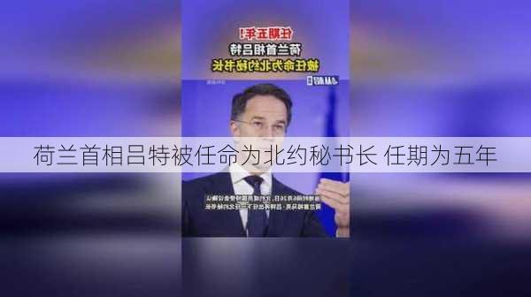 荷兰首相吕特被任命为北约秘书长 任期为五年