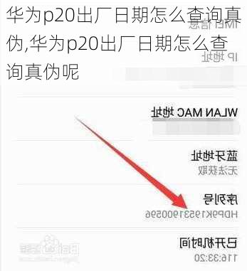 华为p20出厂日期怎么查询真伪,华为p20出厂日期怎么查询真伪呢
