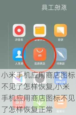 小米手机应用商店图标不见了怎样恢复,小米手机应用商店图标不见了怎样恢复正常