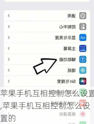 苹果手机互相控制怎么设置,苹果手机互相控制怎么设置的
