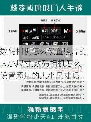 数码相机怎么设置照片的大小尺寸,数码相机怎么设置照片的大小尺寸呢