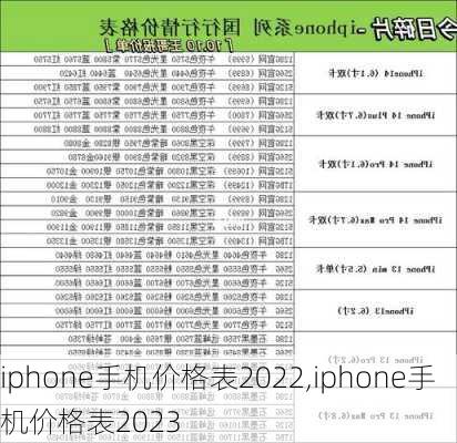 iphone手机价格表2022,iphone手机价格表2023