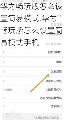 华为畅玩版怎么设置简易模式,华为畅玩版怎么设置简易模式手机