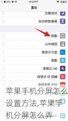 苹果手机分屏怎么设置方法,苹果手机分屏怎么弄