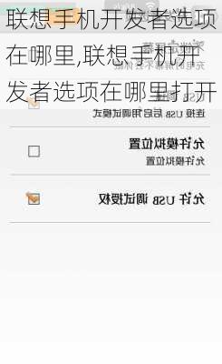 联想手机开发者选项在哪里,联想手机开发者选项在哪里打开