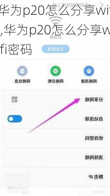 华为p20怎么分享wifi,华为p20怎么分享wifi密码