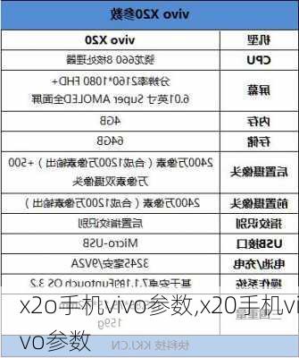 x2o手机vivo参数,x20手机vivo参数