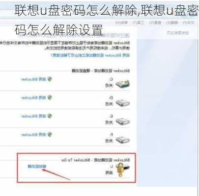 联想u盘密码怎么解除,联想u盘密码怎么解除设置