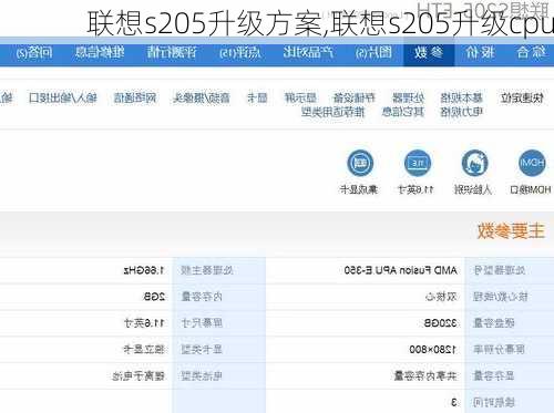 联想s205升级方案,联想s205升级cpu