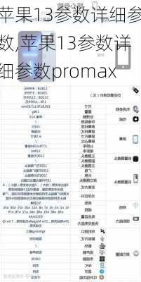 苹果13参数详细参数,苹果13参数详细参数promax