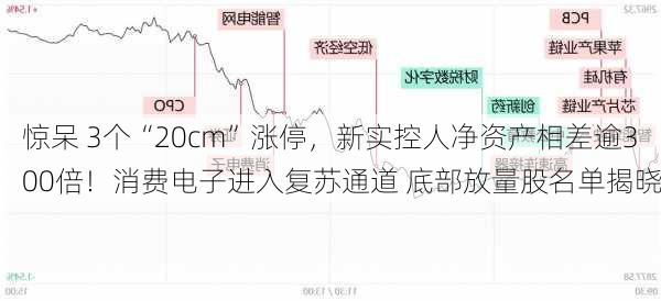 惊呆 3个“20cm”涨停，新实控人净资产相差逾300倍！消费电子进入复苏通道 底部放量股名单揭晓