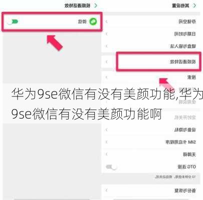 华为9se微信有没有美颜功能,华为9se微信有没有美颜功能啊