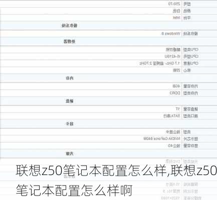 联想z50笔记本配置怎么样,联想z50笔记本配置怎么样啊