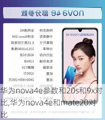 华为nova4e参数和20s和9x对比,华为nova4e和mate20对比