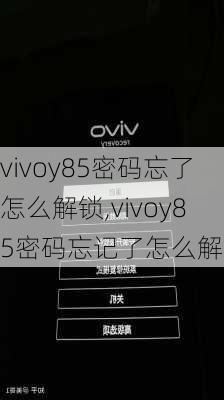 vivoy85密码忘了怎么解锁,vivoy85密码忘记了怎么解锁