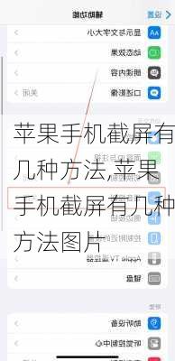苹果手机截屏有几种方法,苹果手机截屏有几种方法图片