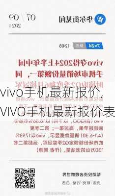 vivo手机最新报价,VIVO手机最新报价表