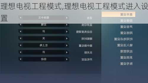 理想电视工程模式,理想电视工程模式进入设置