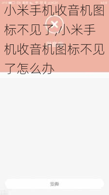 小米手机收音机图标不见了,小米手机收音机图标不见了怎么办