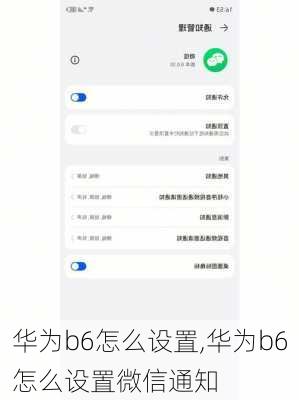 华为b6怎么设置,华为b6怎么设置微信通知