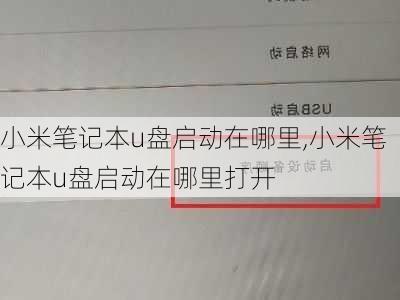 小米笔记本u盘启动在哪里,小米笔记本u盘启动在哪里打开