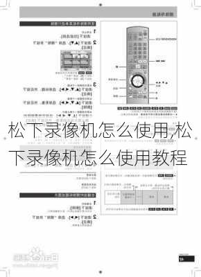 松下录像机怎么使用,松下录像机怎么使用教程