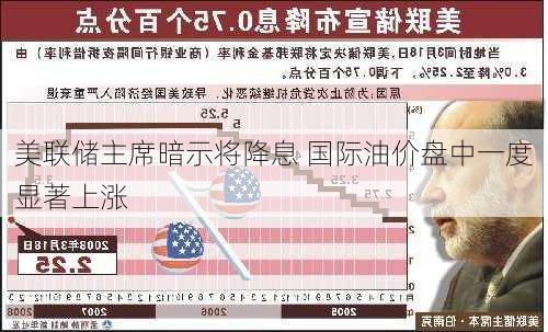 美联储主席暗示将降息 国际油价盘中一度显著上涨