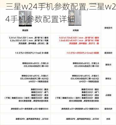 三星w24手机参数配置,三星w24手机参数配置详细