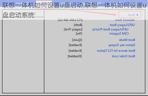 联想一体机如何设置u盘启动,联想一体机如何设置u盘启动系统