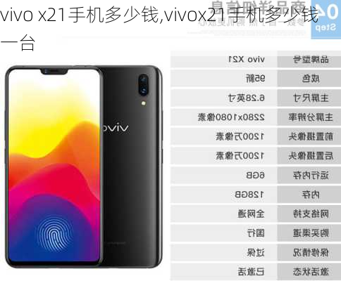 vivo x21手机多少钱,vivox21手机多少钱一台