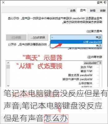 笔记本电脑键盘没反应但是有声音,笔记本电脑键盘没反应但是有声音怎么办