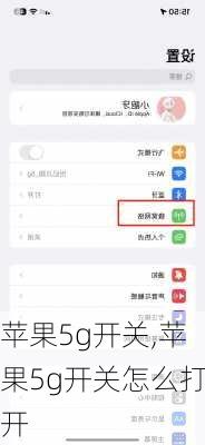 苹果5g开关,苹果5g开关怎么打开