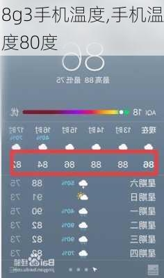 8g3手机温度,手机温度80度