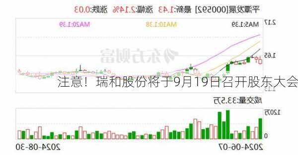 注意！瑞和股份将于9月19日召开股东大会