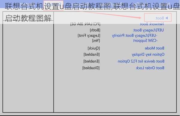 联想台式机设置u盘启动教程图,联想台式机设置u盘启动教程图解