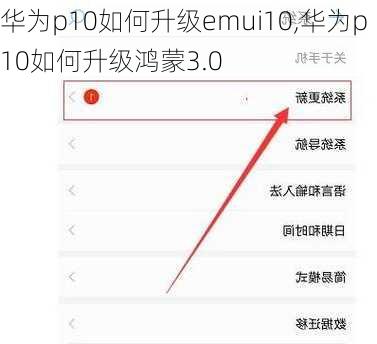 华为p10如何升级emui10,华为p10如何升级鸿蒙3.0