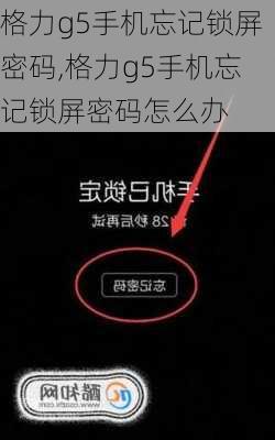 格力g5手机忘记锁屏密码,格力g5手机忘记锁屏密码怎么办