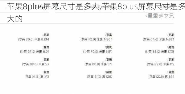 苹果8plus屏幕尺寸是多大,苹果8plus屏幕尺寸是多大的