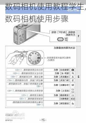 数码相机使用教程学生,数码相机使用步骤