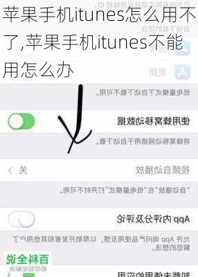 苹果手机itunes怎么用不了,苹果手机itunes不能用怎么办