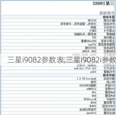 三星i9082参数表,三星i9082i参数