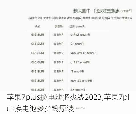 苹果7plus换电池多少钱2023,苹果7plus换电池多少钱原装